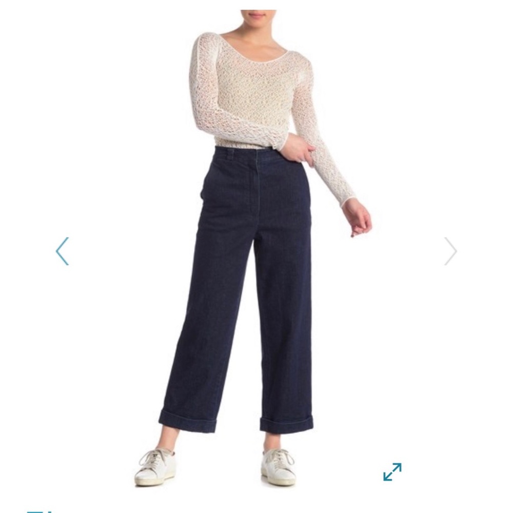 THEORY Straight Cuff High Waisted Denim